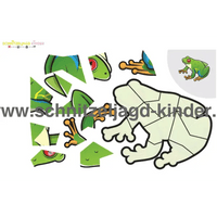 Kostenlose Papierfrosch zum Ausschneiden und Aufkleben - schnitzeljagd-kinder