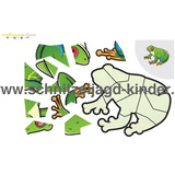 Kostenlose Papierfrosch zum Ausschneiden und Aufkleben - schnitzeljagd-kinder