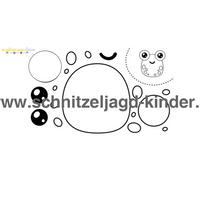 Kostenlose Papierfrosch zum Ausschneiden und Aufkleben - schnitzeljagd-kinder