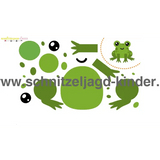 Kostenlose Papierfrosch zum Ausschneiden und Aufkleben - schnitzeljagd-kinder