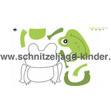 Kostenlose Papierfrosch zum Ausschneiden und Aufkleben - schnitzeljagd-kinder