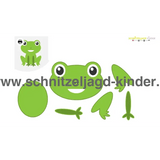 Kostenlose Papierfrosch zum Ausschneiden und Aufkleben - schnitzeljagd-kinder