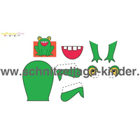 Kostenlose Papierfrosch zum Ausschneiden und Aufkleben - schnitzeljagd-kinder