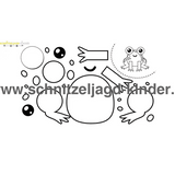 Kostenlose Papierfrosch zum Ausschneiden und Aufkleben - schnitzeljagd-kinder