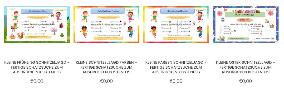 Schnitzeljagd Vorlage kostenlos