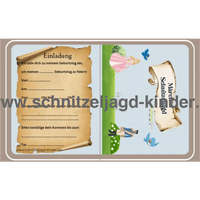 Märchen Einladungskarte Für Kindergeburtstag Vorlage zum ausdrucken - schnitzeljagd-kinder