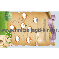 Märchen Schatzsuche-Schnitzeljagd Aufgaben zum Ausdrucken (PDF) - schnitzeljagd-kinder