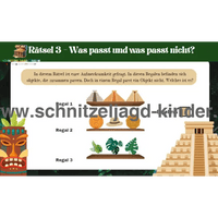 Maya im Dschungel Schatzsuche – Schnitzeljagd zum Ausdrucken - schnitzeljagd-kinder