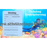 Meer Einladungskarte Für Kindergeburtstag Vorlage zum ausdrucken - schnitzeljagd-kinder