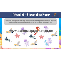 Meer Schnitzeljagd zum ausdrucken 5-8 jahren