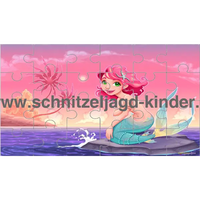 MEERJUNGFRAU PUZZLE PDF : 24 STÜCK - KOSTENLOSE - schnitzeljagd-kinder