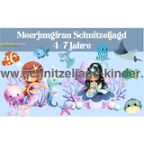 Meerjungfrau-Schatzsuche-Schnitzeljagd Aufgaben zum Ausdrucken (PDF) - schnitzeljagd-kinder