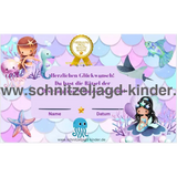 Meerjungfrau-Schatzsuche-Schnitzeljagd Aufgaben zum Ausdrucken (PDF) - schnitzeljagd-kinder