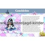 Meerjungfrau-Schatzsuche-Schnitzeljagd Aufgaben zum Ausdrucken (PDF) - schnitzeljagd-kinder