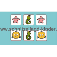 Memory-Spiel zum Thema Meer: 3 Vorlagen zum kostenlosen Ausdrucken - schnitzeljagd-kinder