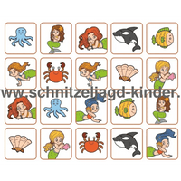 Memory-Spiel zum Thema Meer: 3 Vorlagen zum kostenlosen Ausdrucken - schnitzeljagd-kinder