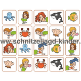 Memory-Spiel zum Thema Meer: 3 Vorlagen zum kostenlosen Ausdrucken - schnitzeljagd-kinder