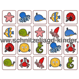 Memory-Spiel zum Thema Meer: 3 Vorlagen zum kostenlosen Ausdrucken - schnitzeljagd-kinder
