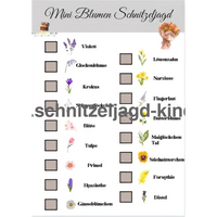 Mini Blumen-Schnitzeljagd zum ausdrücken - schnitzeljagd-kinder