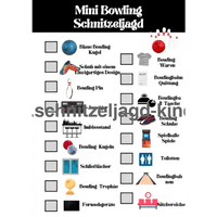 Mini Bowling Schnitzeljagd kostenlos zum ausdrücken - schnitzeljagd-kinder