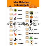 Mini Halloween-Spiel zum kostenlosen Ausdrucken - schnitzeljagd-kinder