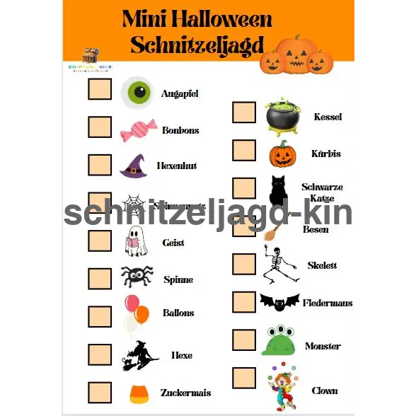 Mini Halloween-Spiel zum kostenlosen Ausdrucken-schnitzeljagd-kinder