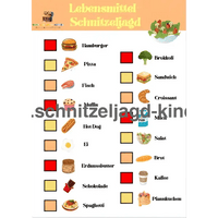 Mini Lebensmittel-Schnitzeljagd zum ausdrücken - schnitzeljagd-kinder