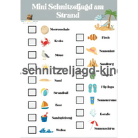 Mini Schnitzeljagd am Strand zum ausdrücken - schnitzeljagd-kinder