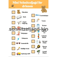 Mini Schnitzeljagd für drinnen kostenlose zum ausdrücken - schnitzeljagd-kinder