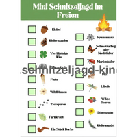 Mini Schnitzeljagd im Freien kostenlose zum ausdrücken - schnitzeljagd-kinder