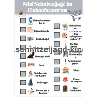 Mini Schnitzeljagd-Spiel im Einkaufszentrum - schnitzeljagd-kinder