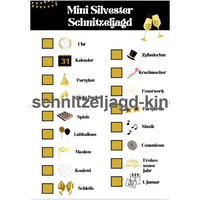 Mini Silvester Schnitzeljagd zum ausdrücken - schnitzeljagd-kinder