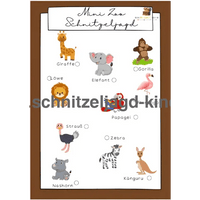 Mini Zoo Schnitzeljagd zum ausdrücken - schnitzeljagd-kinder