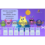 Monster Schnitzeljgad zum ausdrucken- Monster schatzsuche für kinder von 5-8 jahren - schnitzeljagd-kinder