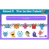 Monster Schnitzeljgad zum ausdrucken- Monster schatzsuche für kinder von 5-8 jahren - schnitzeljagd-kinder