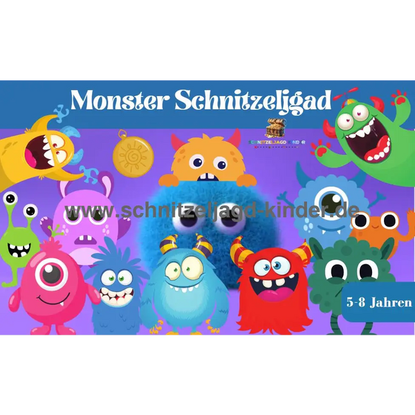 Monster Schnitzeljgad zum ausdrucken- Monster schatzsuche