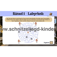 Nachbarschafts-Schatzsuche-Schnitzeljagd zum ausdrucken für Kinder im Alter von 5-8 Jahren - schnitzeljagd-kinder