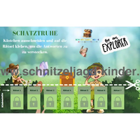 Natur-Wald Schatzsuche - Schnitzeljagd Zum Ausdrucken (PDF) Für 5-8 Jahre - schnitzeljagd-kinder