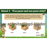 Natur-Wald Schatzsuche - Schnitzeljagd Zum Ausdrucken (PDF) Für 5-8 Jahre - schnitzeljagd-kinder