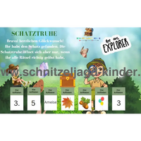 Natur-Wald Schatzsuche - Schnitzeljagd Zum Ausdrucken (PDF) Für 5-8 Jahre - schnitzeljagd-kinder