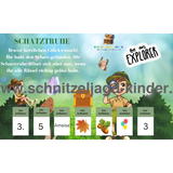 Natur-Wald Schatzsuche - Schnitzeljagd Zum Ausdrucken (PDF) Für 5-8 Jahre - schnitzeljagd-kinder