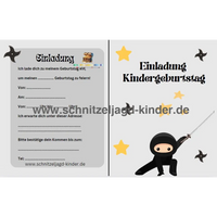 Ninja Einladungskarte Für Kindergeburtstag Vorlage