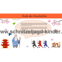 NINJA-SCHNITZELJAGD IN JAPAN-4-5 JAHREN - SCHNITZELJAGD AUFGABEN ZUM AUSDRUCKEN PDF - schnitzeljagd-kinder