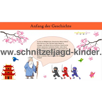 Ninja Schnitzeljagd in Japan-6-7 Jahren - schnitzeljagd