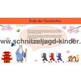 Ninja Schnitzeljagd in Japan-6-7 Jahren - schnitzeljagd