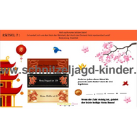 Ninja Schnitzeljagd in Japan-6-7 Jahren - schnitzeljagd