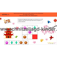 NINJA-SCHNITZELJAGD IN JAPAN-8-9 JAHREN - SCHNITZELJAGD AUFGABEN ZUM AUSDRUCKEN PDF - schnitzeljagd-kinder