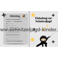 Ninja Schnitzeljagd Zum Ausdrucken, Schatzsuche Für Kinder Von 5-8 Jahren - schnitzeljagd-kinder