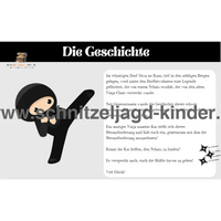 Ninja Schnitzeljagd Zum Ausdrucken, Schatzsuche Für Kinder Von 5-8 Jahren - schnitzeljagd-kinder