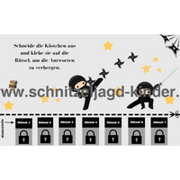 Ninja Schnitzeljagd Zum Ausdrucken, Schatzsuche Für Kinder Von 5-8 Jahren - schnitzeljagd-kinder